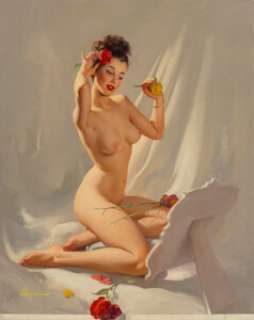 Gil Elvgren (American, 1914-1980)
 Perfection, 1948
 Oil on canvas
 30 x 24 in.
 Signed lower left
 
 ...