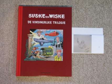 Willy Vandersteen / Paul Geerts | Suske en Wiske - De Vindingrijke Trilogie - Grootformaat album met fraaie pentekening van Paul Geerts - Cartonné - EO - (2009) | Catawiki
