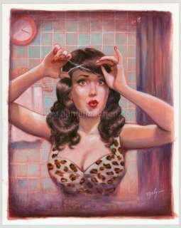 Maly Siri - Illustration originale intitulée "Ivory Skin and Black Corset" - Pin-up Art