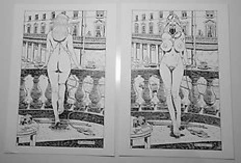 Max Capogna - AlulA BeBop - 2x illustrazioni originali "Dittico San Pietroburgo" - (2017)