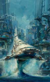 John Conrad Berkey (American, 1932-2008)
 Run to the Stars paperback cover, 1986
 Acrylic on board
 22 x 13.5 in. (sight... | Heritage