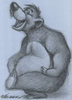 Joan Vizcarra | Baloo "The Bare Necessities" [The Jungle Book] - Original Drawing - Joan Vizcarra - Pencil Art | Catawiki
