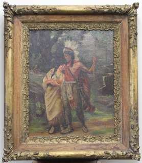 W. H. Cox | Cox - INDIAN COUPLE, Signed (1936) Painting | Russ Cochran