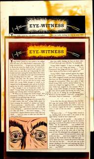 Eye Witness | EYE WITNESS, WAR AGAINST CRIME #11,  Text Story (Feb-Mar 1950) | Russ Cochran