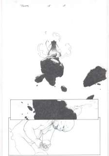 Esad Ribic - thor: god of thunder #5 p. 2 - gorr the god butcher splash - 2013