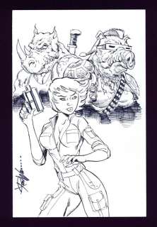 April O’Neil, Bebop & Rocksteady Sketch by Ron Williams | mycomicshop.com
