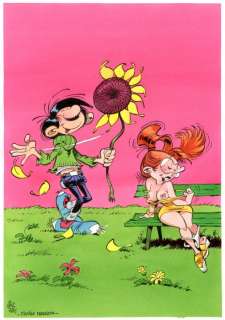 Gã¼Rsel, Gã¼Rçan | GÃ¼rsel, GÃ¼rçan - Originele tekening in kleur - Tribute to Franquin - Gaston - (2021) | Catawiki