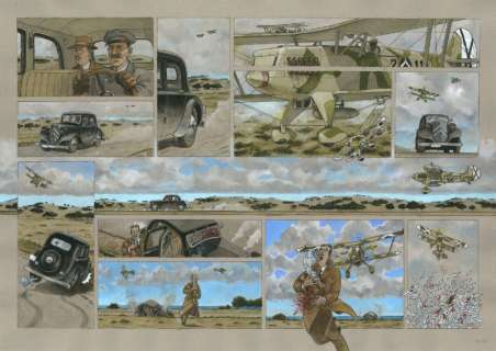 Agustín Ferrer | Dibujo original de Agustín Ferrer, de su obra «Plan de huida». | Yojimbo Cómics