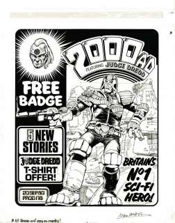 Mike Mick McMahon - 2000ad prog 178 cover - judge dredd ‘the judge child quest‘ -mike / mick mcmahon art