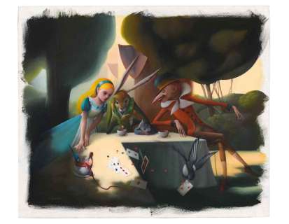 Eric Puybaret | Tea Party, 2014. Signé. Huile sur toile. | Christie’s