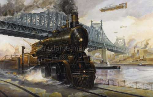 Didier Graffet - East River N.Y., peinture originale