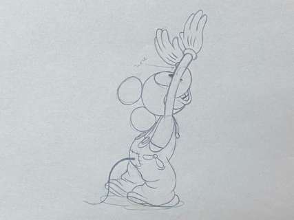 Walt Disney | Walt Disney - Original production drawing - Mickey Mouse - Mickey’s Elephant - (1936) | Catawiki