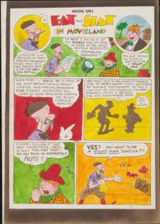 Wheelan - FAT and SLAT IN MOVIELAND, MOON GIRL #3, 1 Pg. Story, SP (1948) | Russ Cochran