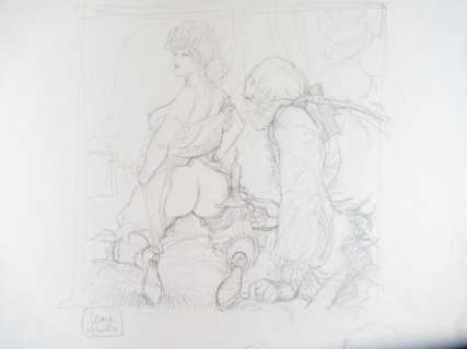 Leone Frollo | Leone Frollo Studio Originale Firmato - Original Art Matita | Catawiki