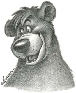 Joan Vizcarra | Baloo Portrait [The Jungle Book] - Original Drawing - Joan Vizcarra - Pencil Art | Catawiki