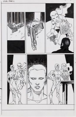 Klaus Janson | Dark Knight Master Race: The Atom - Page 11, DC Comics Penciler: Frank Miller - Inker: Klaus Janson, 2016 | Philippe Labaune Gallery