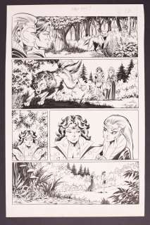 Original Art from Elfquest Hidden Years #7 (1993) Page 16 Pencils by Paul Abrams, Inks by Charles Barnett