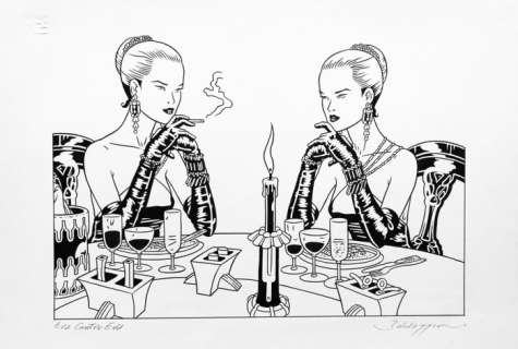 Roberto Baldazzini | Roberto Baldazzini - Eva Kant contro Eva Kant - inchiostro originale firmato - Page volante - Exemplaire unique - (2021) | Catawiki