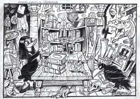 Ignasi Calvet Estéban | Magica de Spell and Ratface home making plans - Signed original artwork by Esteban | Catawiki