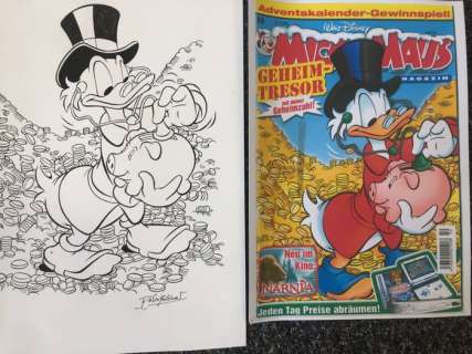 Ray Nicholson | Uncle Scrooge - Original ink drawing for German Micky Maus Magazin by Ray Nicholson - (2005) | Catawiki