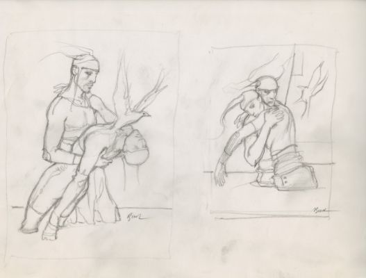 Enki Bilal | GRAPHITE IN PROGRESS 3 – Dessin original 87 | Galerie Barbier