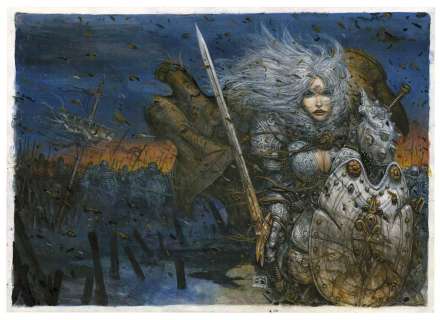 Juan Gimenez | Illustration originale réalisée pour l’affiche du festival de Bande dessinée de la ville de Getxo, 2015. Signée. Acrylique sur papier | Christie’s