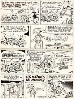 Deliège | Les Krostons, La vie de Château, planche originale à l’encre de chine pour cet album paru en 1982 chez Dupuis. | Septimus