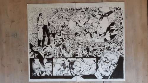 Joe Bennett | X-51 #3 - Pages 2 and 3 - Planche originale double splash X-51 The Machine Man #03de Joe BENNETT - Exemplaire unique (1999) | Catawiki