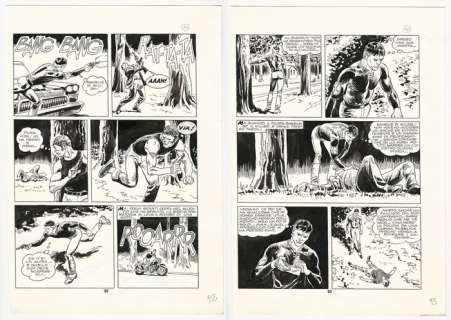 Roberto Diso | Roberto Diso - 2x tavole originali Mister No # 153 "Il Tesoro Scomparso" - (1988) | Catawiki