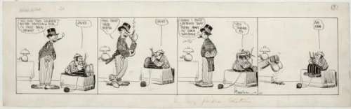 108: Herriman Baron Bean daily c1917 original comic art