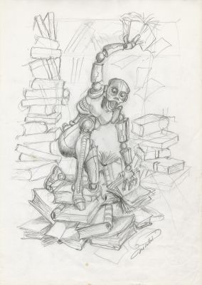 Jean-Michel Nicollet | MEKANOPOLIS – DESSIN ORIGINAL 025 | Galerie Barbier