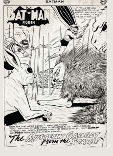 Shelly Moldoff Charles Paris - batman #151 p 1 splash (large art) 1962