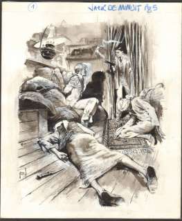 Follet, René | Follet, René - Illustration originale pour â€œJack de Minuit Â» - (1991) | Catawiki