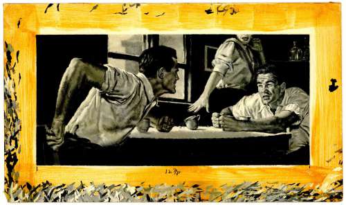 Prezio - FIGHT AT THE TABLE, Original Illustration | Russ Cochran