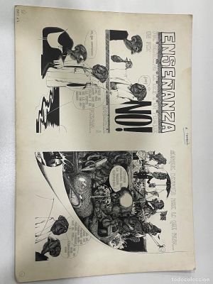 Dibujo Origina del Barbas - Enseñanza - Publicado El Papus n.4 p.3/4 | todocoleccion (Buy It Now)