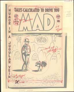 Kurtzman - MAD #3 Cover, EC LIBRARY, Production Piece (1986) | Russ Cochran