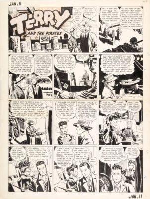 Milton Caniff | Terry and the Pirates, Sunday Page du 11 janvier 1942 | Galerie 9ème Art