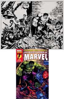 David Roach - mighty world of marvel #37 cover (sold live on ‘dueling dealers of comic art‘ episode #11 podcast on 4-7-2021 (re-watch our live art selling podcast here! )