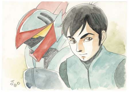 Tomonori Kogawa Hand-Drawn Illustration Color Aura Battler Dunbine Sho Zama / Billbine | Mandarake (Big Web)