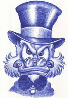 Joan Vizcarra | Scrooge McDuck Portrait - Original Drawing - Joan Vizcarra - Pen Art - Original Artwork | Catawiki