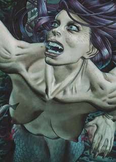 Patrizio Evangelisti | Mermaid Stories - Pat - illustrazione originale “Incastrata-entangle"” - Page volante - Exemplaire unique | Catawiki