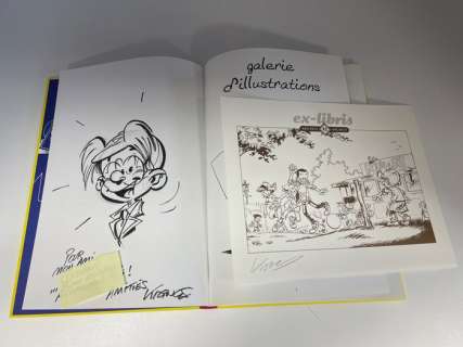 Krings & Zidrou (D’après Roba) | La Ribambelle - Dessin dédicacé de Krings dans La Ribambelle au Japon - 16 pages ’Galerie d’illustrations’ + ex-libris - C - TL - (2012) | Catawiki