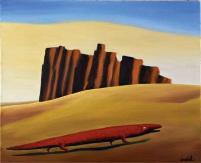 Loustal, Jacques de | Le varan Acrylique sur toile. Signée en bas à droite | Cornette de St Cyr