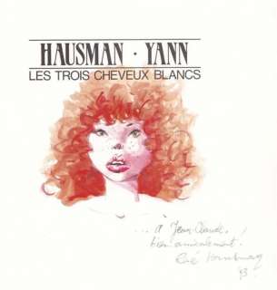 Hausman. Dessin or. dédicacé Trois cheveux blancs | BDEnchères