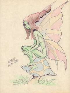 Wendy Pini - elfquest color art - 1980 signed art by co-creator