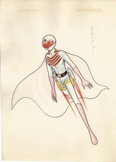 Shotaro Ishimori Hand-Drawn Color Illustration Himitsu Sentai Gorenger Momo Ranger