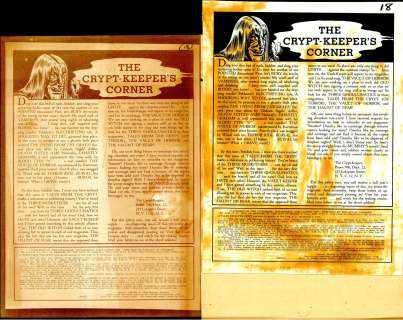 The Crypt-Keeper’s Corner, TFTC # 22 Color Guide with Original Art (1951) | Russ Cochran