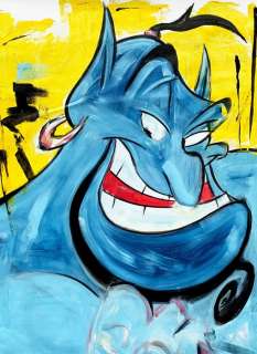 Ruttum, Street Artist | The Genie - Large Painting - Original Street Art -RUTTUM - 106 x 81 cm - Canvas - Acrylic Art - Original Artwork | Catawiki