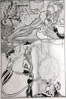 Tim Vigil | Demonica Vs. Akuma-She - Original page by Tim Vigil (script by Glen Danzig) - Page volante - Exemplaire unique - (2001) | Catawiki