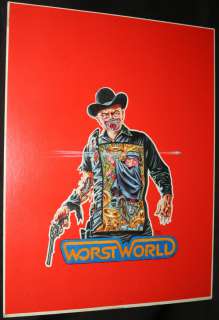 Frank Kelly Freas - crazy magazine #5 painted art cover - la - ‘‘worstworld‘‘ westworld parody - 1974 signed